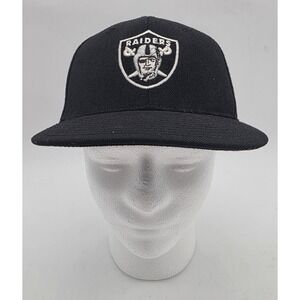 Reebok Las Vegas Raiders Fitted Hat –‎ Wool – Size 7  – Silver And Black